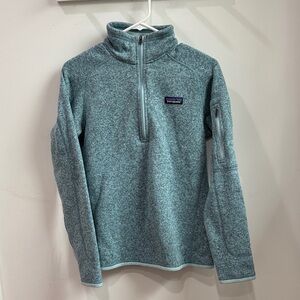 Patagonia Teal Quarter-Zip Fleece Jacket